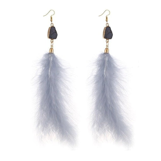 Wholesale plastic resin feather tassel earrings JDC-ES-GSGL005 Earrings 谷力 Wholesale Jewelry JoyasDeChina Joyas De China