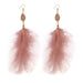 Wholesale plastic resin feather tassel earrings JDC-ES-GSGL005 Earrings 谷力 pink Wholesale Jewelry JoyasDeChina Joyas De China