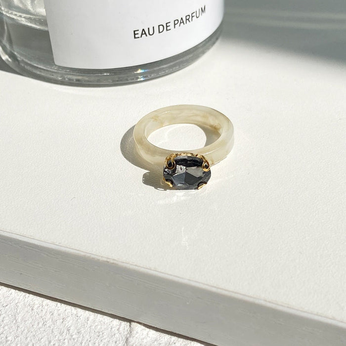 Wholesale Plastic Resin Rhinestone Rings JDC-RS-F103 Rings 韩之尚 Marbling / Wholesale Jewelry JoyasDeChina Joyas De China