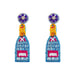 Wholesale Plastic Resin Wine Bottle Earrings JDC-ES-JQ189 Earrings JoyasDeChina blue Wholesale Jewelry JoyasDeChina Joyas De China