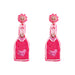 Wholesale Plastic Resin Wine Bottle Earrings JDC-ES-JQ189 Earrings JoyasDeChina pink Wholesale Jewelry JoyasDeChina Joyas De China