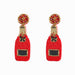 Wholesale Plastic Resin Wine Bottle Earrings JDC-ES-JQ189 Earrings JoyasDeChina red Wholesale Jewelry JoyasDeChina Joyas De China
