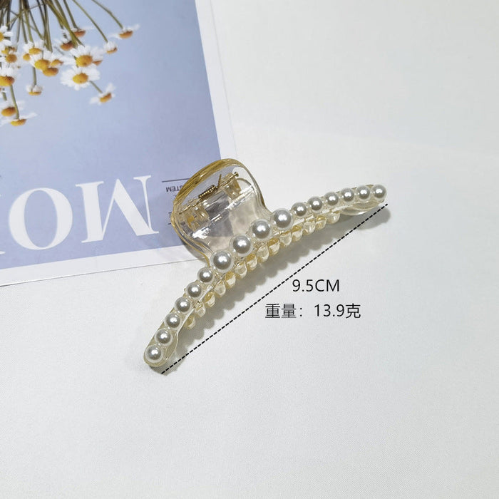 Wholesale Plastic Shark Clips JDC-HC-YaoX005 Hair Clips 姚萱 Cross transparent large Wholesale Jewelry JoyasDeChina Joyas De China