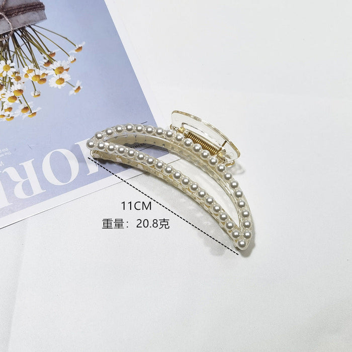 Wholesale Plastic Shark Clips JDC-HC-YaoX005 Hair Clips 姚萱 One word, medium and transparent Wholesale Jewelry JoyasDeChina Joyas De China