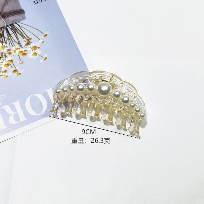 Wholesale Plastic Shark Clips JDC-HC-YaoX005 Hair Clips 姚萱 Square medium transparent Wholesale Jewelry JoyasDeChina Joyas De China