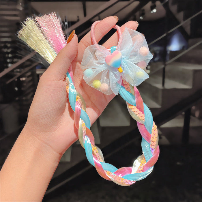 Wholesale plastic Unicorn snowflake hair rope JDC-HS-GSHX042 Hair Scrunchies JoyasDeChina 4# Wholesale Jewelry JoyasDeChina Joyas De China