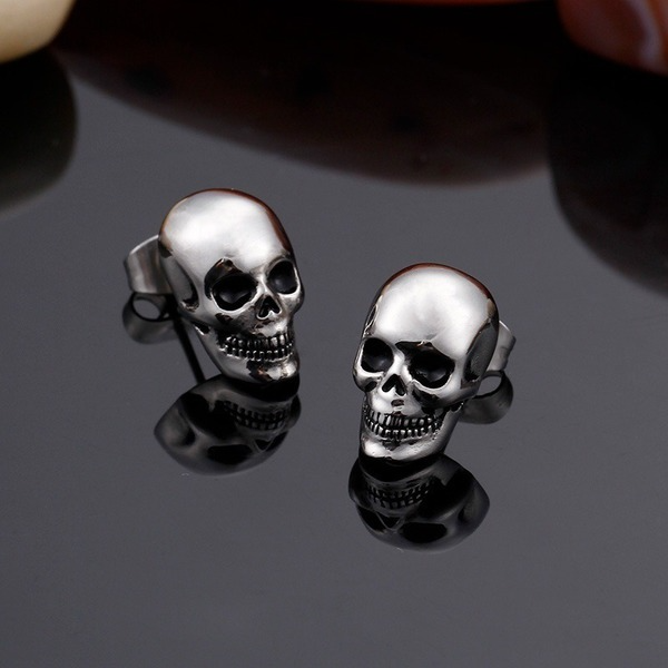 Wholesale Plated Alloy Skull Rock Punk Earrings JDC-ES-WenT020 Earrings 润涛 Wholesale Jewelry JoyasDeChina Joyas De China