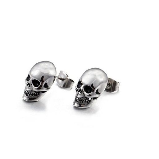 Wholesale Plated Alloy Skull Rock Punk Earrings JDC-ES-WenT020 Earrings 润涛 white Wholesale Jewelry JoyasDeChina Joyas De China