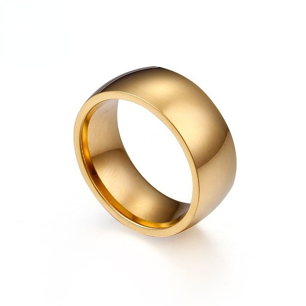 Wholesale plating 18k gold stainless steel rings JDC-RS-KL017 Rings JoyasDeChina golden KR43435-K No. 6 Wholesale Jewelry JoyasDeChina Joyas De China