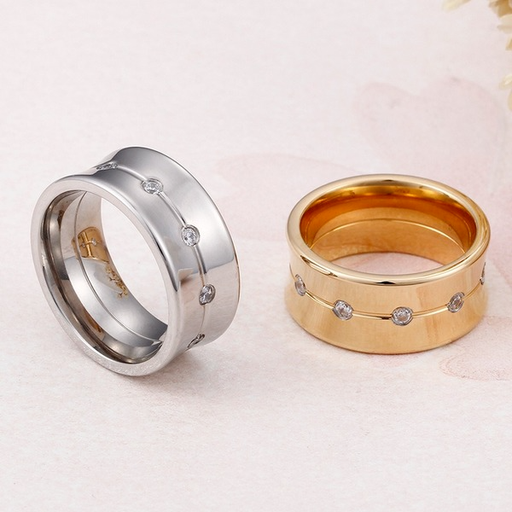 Wholesale plating 18K real gold stainless steel rings JDC-RS-KL007 Rings JoyasDeChina Wholesale Jewelry JoyasDeChina Joyas De China