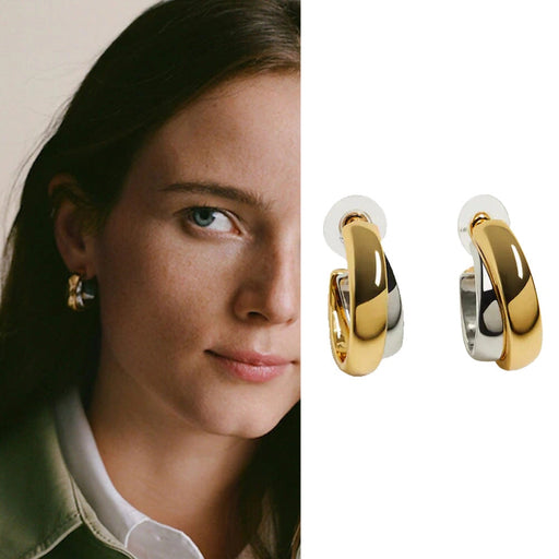 Wholesale Plating 24k Electroplated Brass Earrings JDC-ES-Junf008 Earrings 军峰 Wholesale Jewelry JoyasDeChina Joyas De China