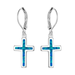 Wholesale Plating Alloy Cross Opal Earrings JDC-ES-WenT007 Earrings 润涛 Wholesale Jewelry JoyasDeChina Joyas De China