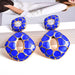 Wholesale Plating Alloy Earrings JDC-ES-SK075 Earrings 深刻 blue Wholesale Jewelry JoyasDeChina Joyas De China