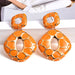 Wholesale Plating Alloy Earrings JDC-ES-SK075 Earrings 深刻 brown Wholesale Jewelry JoyasDeChina Joyas De China