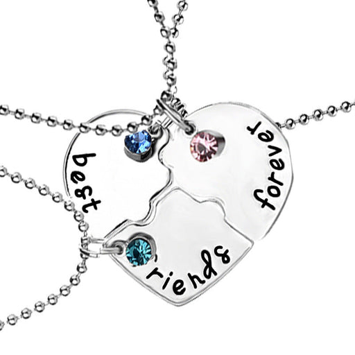 Wholesale plating alloy heart-shaped splicing necklace JDC-NE-LangT001 Necklaces 阆天 Wholesale Jewelry JoyasDeChina Joyas De China