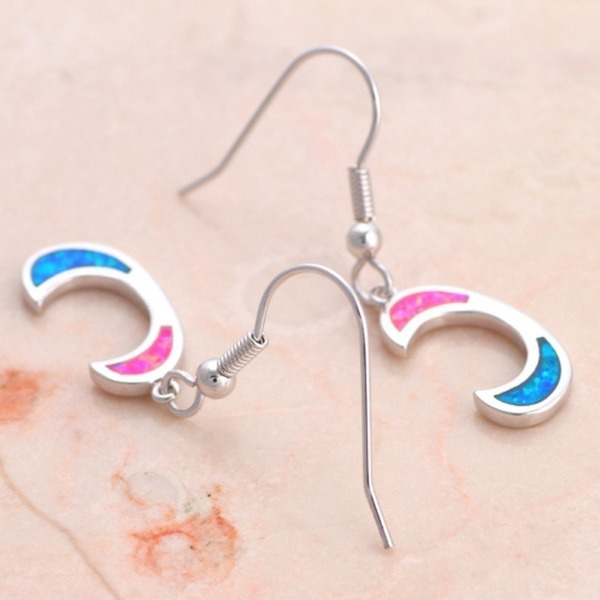 Wholesale Plating Alloy Natural Colorful Opal Earrings JDC-ES-WenT003 Earrings 润涛 Wholesale Jewelry JoyasDeChina Joyas De China