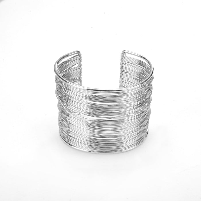Wholesale Plating Alloy Open Wire Bracelet JDC-BT-Chuangj006 Bracelet 创爵 silver Wholesale Jewelry JoyasDeChina Joyas De China