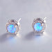 Wholesale Plating Alloy Round Opal Earrings JDC-ES-WenT009 Earrings 润涛 blue Wholesale Jewelry JoyasDeChina Joyas De China