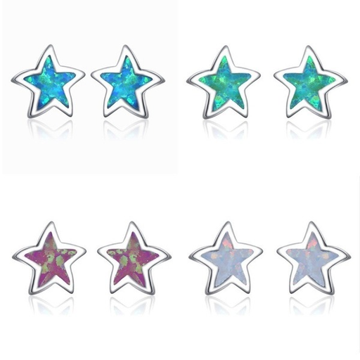 Wholesale Plating Alloy Star Opal Earrings JDC-ES-WenT008 Earrings 润涛 Wholesale Jewelry JoyasDeChina Joyas De China