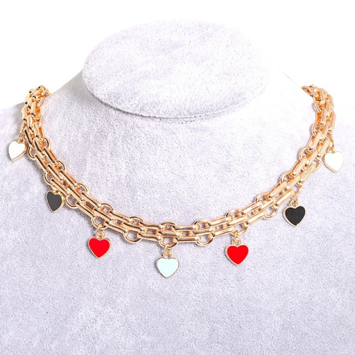 Wholesale plating alloy thick necklace gold color necklaces JDC-NE-JQ099 necklaces JoyasDeChina Wholesale Jewelry JoyasDeChina Joyas De China