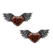 Wholesale Plating Alloy Wings Heart Earrings JDC-ES-WenT011 Earrings 润涛 red Wholesale Jewelry JoyasDeChina Joyas De China