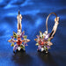 Wholesale Plating Copper Zircon Flower Earrings JDC-ES-MiMeng023 Earrings 米萌 Wholesale Jewelry JoyasDeChina Joyas De China
