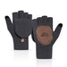 Wholesale plus velvet knitted fabric half finger gloves JDC-GS-RG004 Gloves 润谷 dark grey Wholesale Jewelry JoyasDeChina Joyas De China