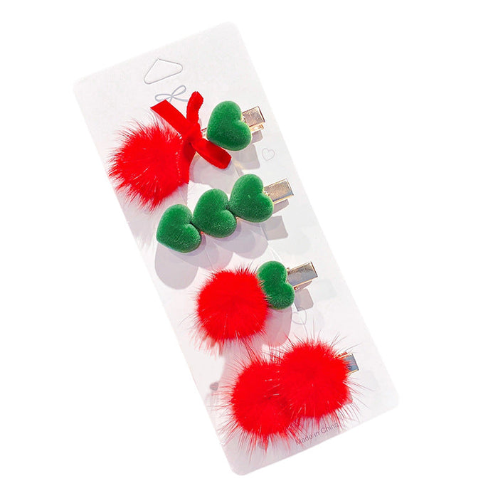 Wholesale Plush Ball Bow Hairpin JDC-HC-i374 Hair Clips 溪南 Wholesale Jewelry JoyasDeChina Joyas De China
