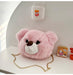 Wholesale Plush Bear Head Shoulder Bag JDC-SD-MF035 Shoulder Bags 满丰 pink Wholesale Jewelry JoyasDeChina Joyas De China