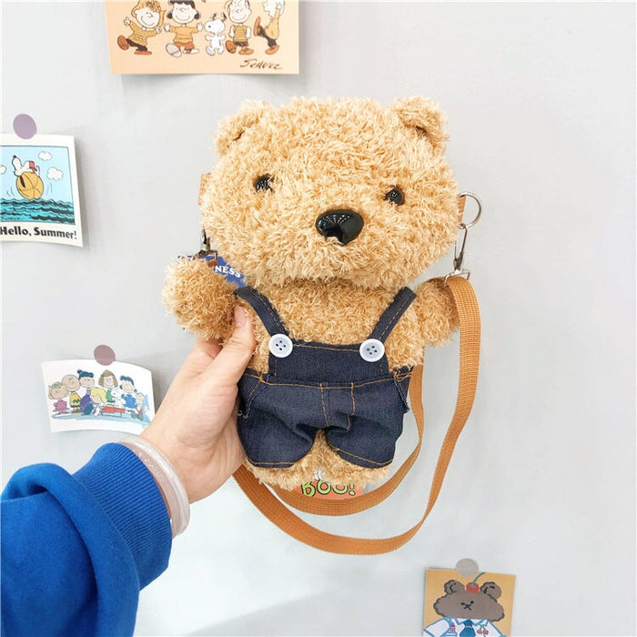 Wholesale plush bear shoulder bag JDC-SD-MF036 Shoulder Bags 满丰 brown Wholesale Jewelry JoyasDeChina Joyas De China