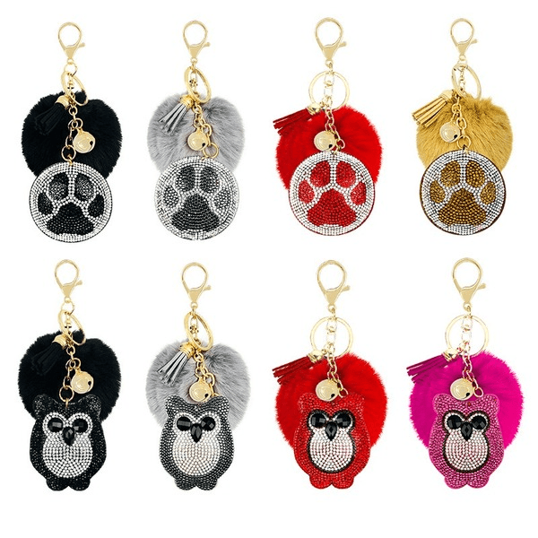 Wholesale plush cartoon animal keychain MOQ≥10 JDC-KC-YZ017 Keychains 永泽 Wholesale Jewelry JoyasDeChina Joyas De China