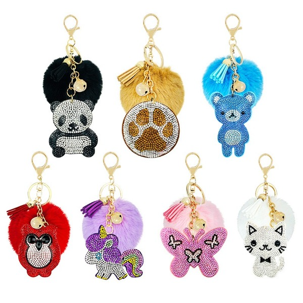 Wholesale plush cartoon animal keychain MOQ≥10 JDC-KC-YZ017 Keychains 永泽 Wholesale Jewelry JoyasDeChina Joyas De China