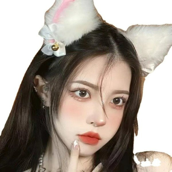 Wholesale plush cat ear bell headband JDC-HD-i126 Headband 溪南 Wholesale Jewelry JoyasDeChina Joyas De China