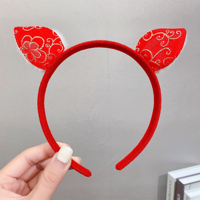Wholesale Plush Cat Ear Headband (F)JDC-HD-i129 Headband 围颂 4 Wholesale Jewelry JoyasDeChina Joyas De China