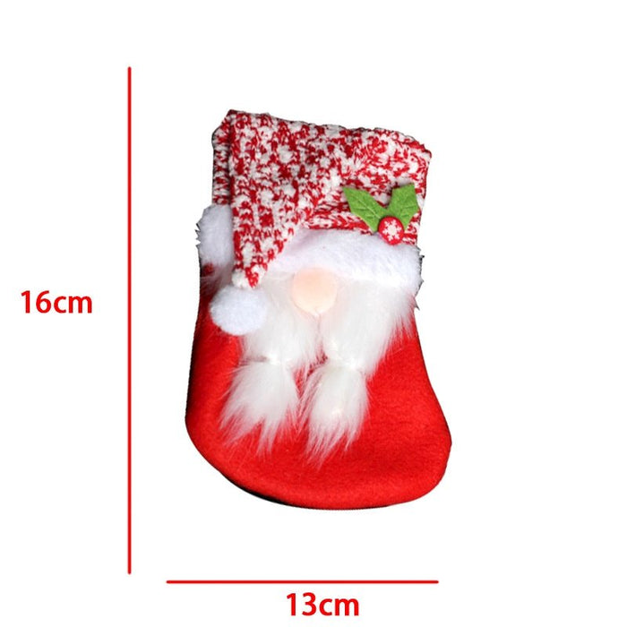 Wholesale Plush Christmas Stocking Candy Bag Cloth Ornaments JDC-OS-GL002 Ornaments 港恋 Red braid Wholesale Jewelry JoyasDeChina Joyas De China