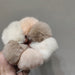 Wholesale plush colorful rabbit fur ball Hair Scrunchies JDC-HS-TOC004 Hair Scrunchies JoyasDeChina khaki white Wholesale Jewelry JoyasDeChina Joyas De China