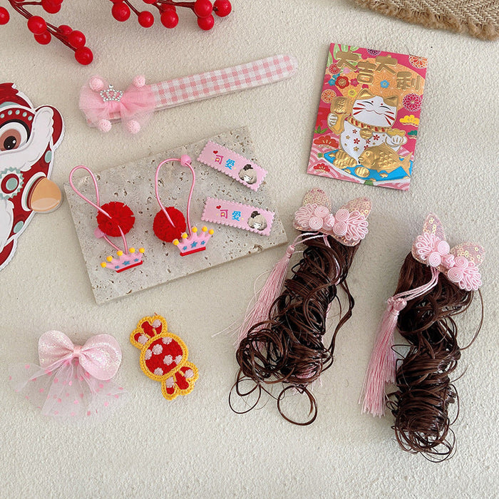 Wholesale plush festive bow hairpin JDC-HC-i385 Hair Clips 溪南 3 Wholesale Jewelry JoyasDeChina Joyas De China