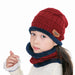 Wholesale plush grey wool knitted hat JDC-FH-GSYH045 FashionHat 予画 Wholesale Jewelry JoyasDeChina Joyas De China
