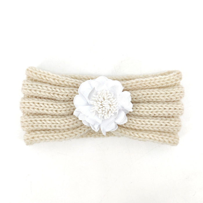 Wholesale plush knitted hair band JDC-HD-ML023 Headband 猫力 beige Wholesale Jewelry JoyasDeChina Joyas De China