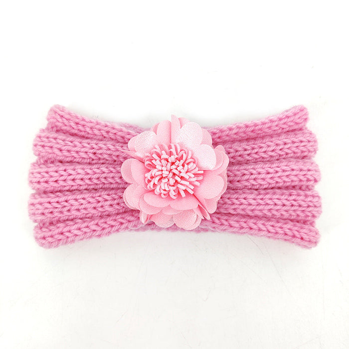 Wholesale plush knitted hair band JDC-HD-ML023 Headband 猫力 pink Wholesale Jewelry JoyasDeChina Joyas De China