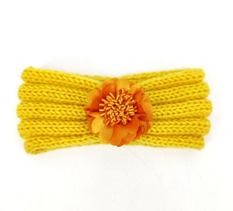 Wholesale plush knitted hair band JDC-HD-ML023 Headband 猫力 yellow Wholesale Jewelry JoyasDeChina Joyas De China