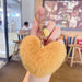 Wholesale Plush Leather Heart Tassel Pom Pom Keychain JDC-KC-JG157 Keychains 金葛 yellow OPP bag Wholesale Jewelry JoyasDeChina Joyas De China
