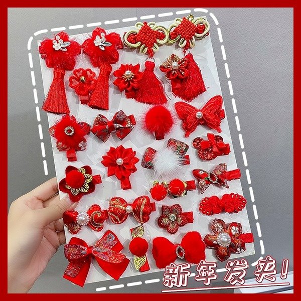 Wholesale plush new year hairpin JDC-HC-i377 Hair Clips 溪南 Wholesale Jewelry JoyasDeChina Joyas De China