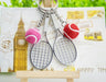 Wholesale Plush tennis racket key chain JDC-KC-HTU023 Keychains 哈图 Wholesale Jewelry JoyasDeChina Joyas De China