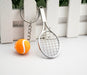 Wholesale Plush tennis racket key chain JDC-KC-HTU023 Keychains 哈图 Orange 80*30MM Wholesale Jewelry JoyasDeChina Joyas De China