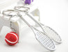 Wholesale Plush tennis racket key chain JDC-KC-HTU023 Keychains 哈图 Red ball 80*30MM Wholesale Jewelry JoyasDeChina Joyas De China