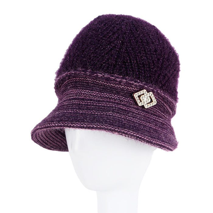 Wholesale plush thickened warm and cold proof knitted wool hat JDC-FH-GSXR024 Fashionhat 新锐 purple Average code Wholesale Jewelry JoyasDeChina Joyas De China