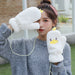 Wholesale plush Winter Mittens Gloves JDC-GS-GSTR006 Gloves JoyasDeChina white Average code Wholesale Jewelry JoyasDeChina Joyas De China