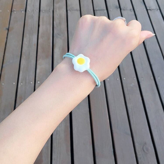 Wholesale Poached Egg Resin Plastic Hair Scrunchies JDC-HS-QiuC002 Hair Scrunchies 秋澈 Wholesale Jewelry JoyasDeChina Joyas De China