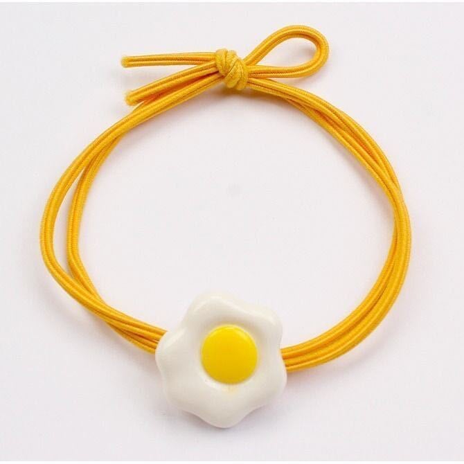 Wholesale Poached Egg Resin Plastic Hair Scrunchies JDC-HS-QiuC002 Hair Scrunchies 秋澈 Wholesale Jewelry JoyasDeChina Joyas De China